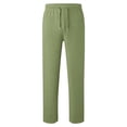 thumbnail image 4 of OIOLOYJM Boys' Baggy Sweatpants Straight Leg Open Bottom Casual Drawstring Elastic Waist Pants Athletic Workout Breathable Sweat Pants with Pockets Mint Green 5-6 Year, 4 of 4