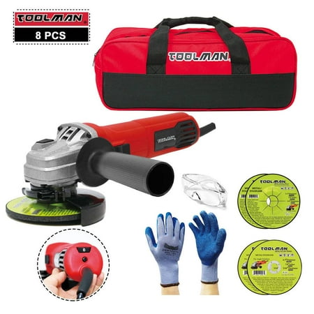 4 1/2 Angle Grinder Variable Speed 6 Speed Cut-off Wheel Assorted Tool Bag (Best Variable Speed Angle Grinder)