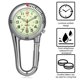 thumbnail image 2 of NICERIO Clip-on Quartz Watch Night Light Alloy Unisex Backpack Buckle Belt Watch with White Dial for Doctors Nurses Climbing Mountaineering (White), 2 of 2