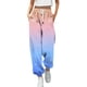 thumbnail image 1 of Pantalones de mezclilla Gibobby para mujer casuales de fitness deportivos de cintura alta con bolsillo estampado navideño Aqua XL, 1 of 4