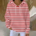 thumbnail image 3 of Goodtrade8 Stripe Womens Hoodies and Sweatshirts Tunic Pullover Sweatshirt Hooded Long Sleeve with Pocket Workout Casual Tops for Women, 3 of 5