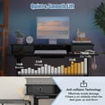 thumbnail image 6 of Costway 48"x 24" Electric Standing Desk with 2 Drawers Monitor Stand Storage Shelf Black, 6 of 9