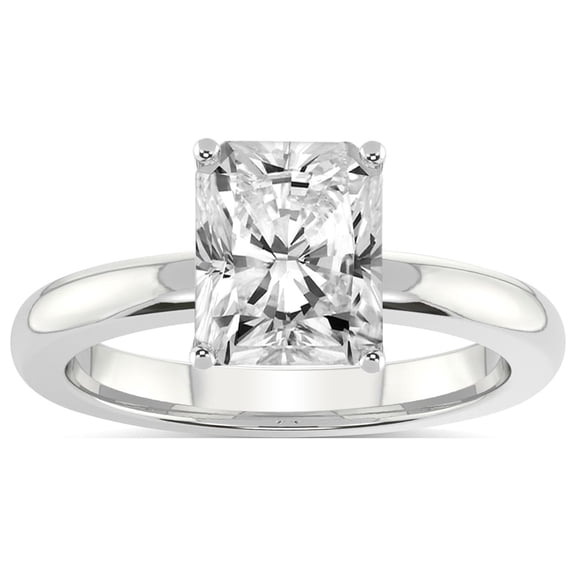 IGI Certified 3 Carat Radiant Shape Lab Grown Diamond Engagement Ring | 14K White Gold |Quinn Solitaire Diamond Ring | FG-VS Quality Friendly Diamonds