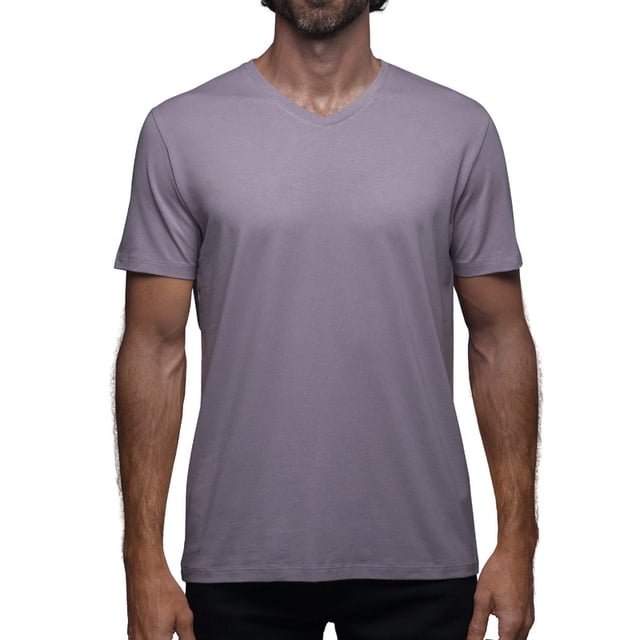 Playera Cuello V Para Hombre De Algodón Pima y Tela Spandex Unbranded Co V Neck Grape S