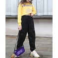 thumbnail image 3 of Girls' Drawstring Cargo Jogger Pants Multiple Pockets Elastic Cuff Casual Pants for 3-12 Years Old, 3 of 11