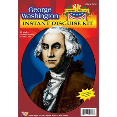 George Washington Wig & Jabot Disguise Adult Costume Kit