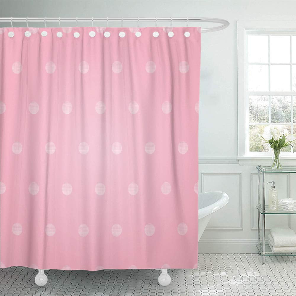 Baby pink shower curtain