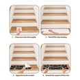 thumbnail image 5 of Black Geometric Stair Treads for Wooden Steps Indoor Runner Rug Carpet, Modern Sage Green White Striped Art 4 Pieces Peel and Stick Staircase Step Treads Covers Washable Throw Door Mats, 30"x8", 5 of 6