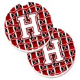 thumbnail image 1 of Lettre H Football Cardinal & Blanc Ensemble de 2 Porte-Gobelets sous-Verre de Voiture, 1 of 1