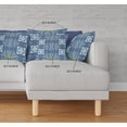 thumbnail image 4 of 18"x18" Muted Blue Yellow Zippered Suede Geometric Throw Pillow, 4 of 5