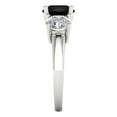 thumbnail image 3 of 3.25ct Round Cut Black Natural Onyx 18k White Gold Engraving Statement Bridal Wedding Three-Stone Designer Ring Size 5, 3 of 5