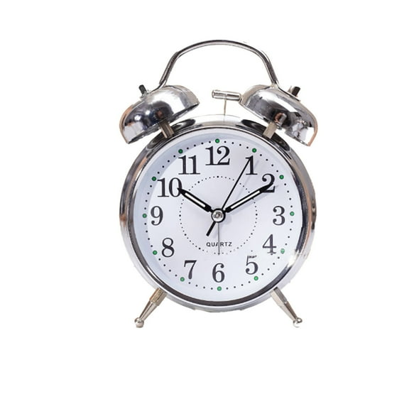 CCOCC Alarm Clock, Quiet Table Clock with Night Light Feature, Loud Mechanic Bell Clock