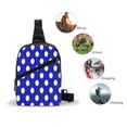 thumbnail image 5 of Lsque Blue And White Polka Dot Pattern Chest Package – Foldable Waterproof Chest Bag with Adjustable Shoulder Strap, Double Zipper Compartments & D-Buckle Design, 5 of 7