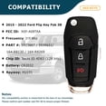 thumbnail image 2 of AKS KEYS Replacement Flip Key N5F-A08TAA 5923667 3-Button Programmable Remote for Ford 2015-2019, 2 of 6