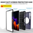 thumbnail image 3 of Dteck Galaxy Tab S7 Tablet 2020 Case, Heavy Duty 360 Rotating Kickstand Rugged Hybrid Shockproof Cover with Hand Strap For Samsung Galaxy Tab S7 11 inch SM-T870 T875, Deep Blue, 3 of 8