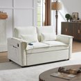 thumbnail image 2 of Modern Convertible Loveseat Sleeper Sofa with Adjustable Backrest & Pull-Out Twin Bed - 2-Seater Space-Saving Design for Small Apartments, Includes Lumbar Support Pillows & Easy Assembly, 2 of 9