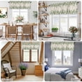 thumbnail image 4 of Country Green Leaves Watercolor Valances for Windows,Rod Pocket Valance for Kitchen Bedroom Bathroom Living Room, Foliage Botanical Retro Linen Window Valance Curtain Farmhouse Short Curtains 42x18in, 4 of 9