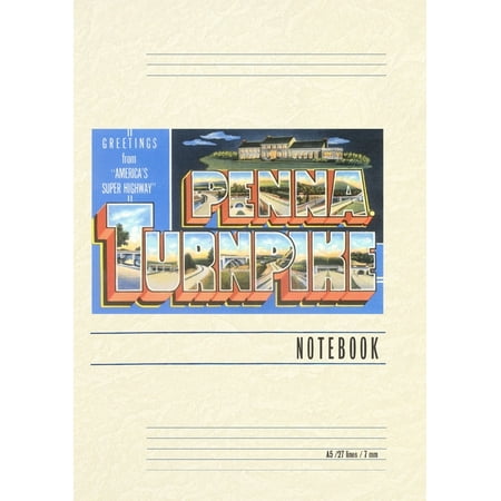 Vintage Lined Notebook Greetings from the Pennsylvania Turnpike (Paperback)