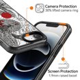 thumbnail image 3 of Funda de teléfono Rosarnnah compatible con iPhone 16 SE 4 6.1 negra, 3 of 7