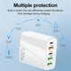 thumbnail image 4 of Cargador rápido QC3.0+PD20W con 3 puertos USB y adaptador funcional tipo C para cargar teléfonos inteligentes, 4 of 5