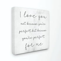 Stupell Industries Love Not Perfect Inspirational Family Word Design Canvas Wall Art by Daphne Polselli