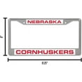 thumbnail image 5 of Nebraska NCAA Huskers Chrome Metal (Set of 2) Laser Cut License Plate Frames, 5 of 6