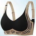 thumbnail image 2 of iHPH7 Sports Bras for Women Seamless Jelly Bras Wirefree Padded Push Up Adjustable Straps Workout Yoga Gym Activewear Athletic Bra Black L, 2 of 4