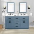 thumbnail image 2 of Ove Decors Bailey 60 W x 22" D Freestanding Bathroom Vanity with Double Sink, Blue Lagoon, 2 of 24