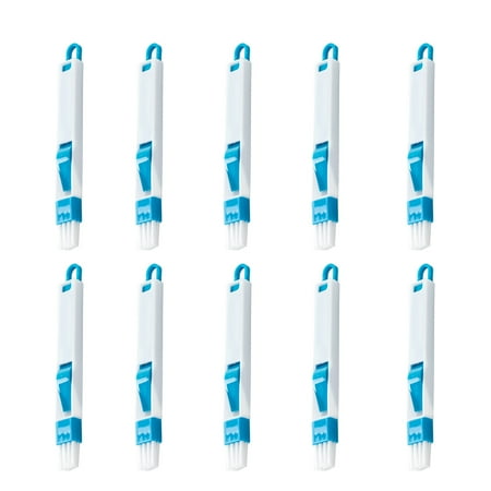 

HEMOTON 10 Pcs Computer Keyboard Cleaning Brushes Plastic Corner Dusting Gap Cleaning Brushes with Dust Catcher (Blue)