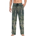 thumbnail image 4 of Tropical Palm Leaves Ghost Pajama Pants, Men's Lounge Pants Light with Drawstring and Pockets, Christmas New Year Birthday Father's Day Gifts, 4 of 7