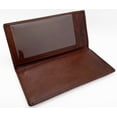 thumbnail image 4 of Genuine Leather Standard Plain Checkbook Cover Long Wallet Men Women, 4 of 4