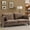 Brown-84"W, variant on Ktaxon 84" Sofa, Linen Fabric Deep Seat Couch with Lumbar Pillows, Oversized Loveseat for Small Spaces, Living Room Green