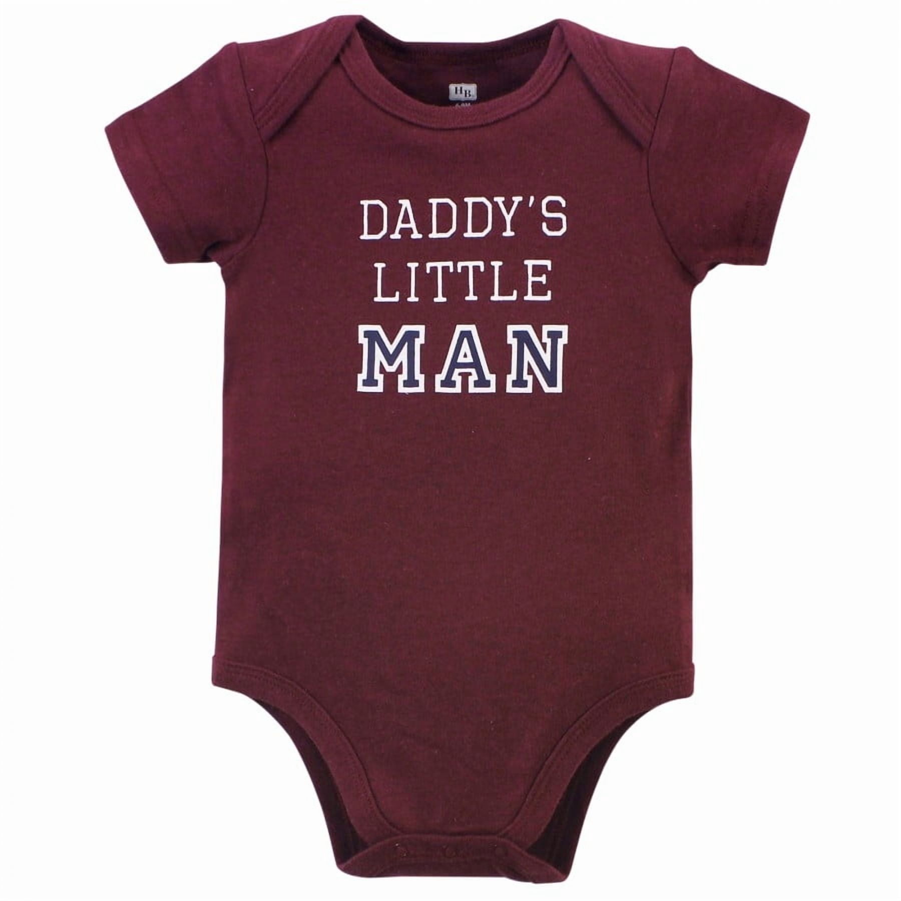 Hudson Baby Infant Boy Cotton Bodysuits 3pk, Boy Daddy, 18-24 Months
