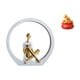 thumbnail image 1 of Figura de niña, estatua de mujer, centro de mesa, dormitorio, regalo para lectores, estantería, escultura abstracta de granja, adorno de cuenco del te, 1 of 8