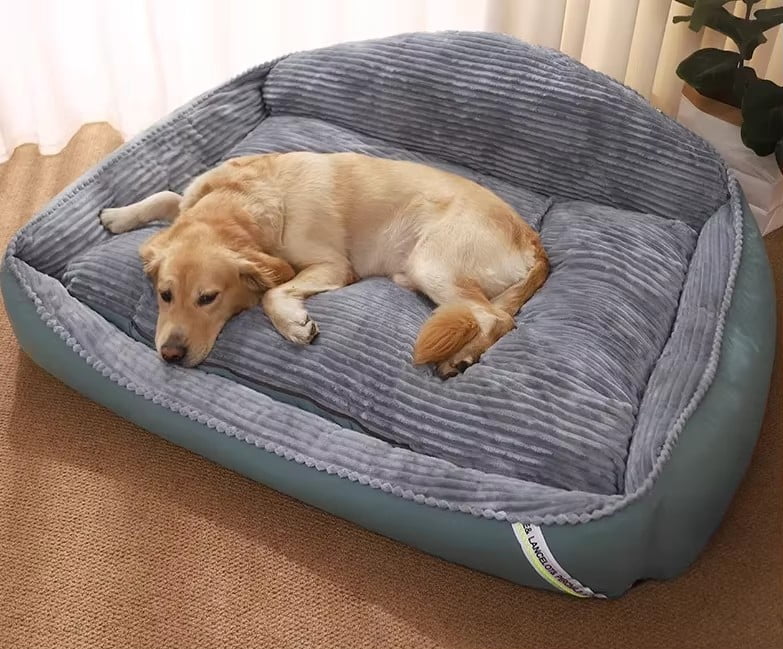 Dog Bed for Large Medium Small Dogs, Rectangle Washable Sleeping Puppy Bed, Orthopedic Pet Sofa Bed,  Anti-Slip Bottom with Multiple Size
