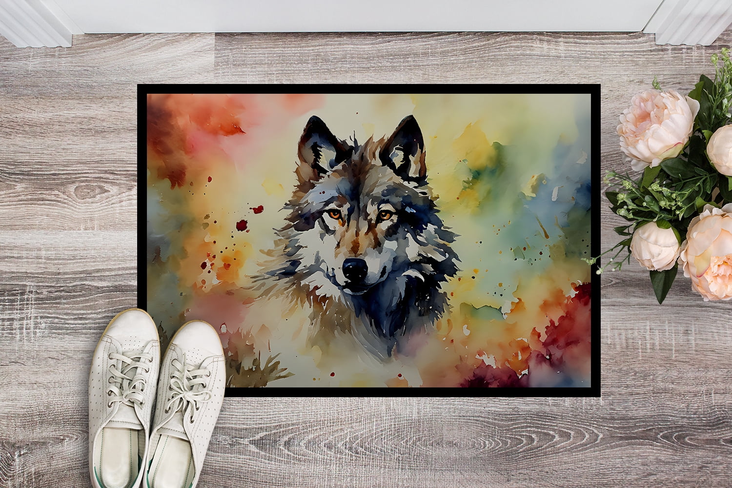 Carolines Treasures DAC3004MAT 0.15 x 18 x 27 in. Wolves Wolf Doormat