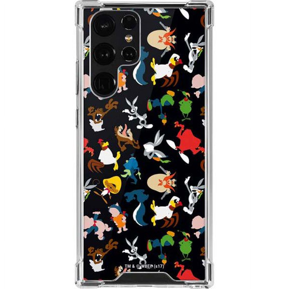 Skinit Cartoons Looney Tunes Identity Pattern Galaxy S22 Ultra Clear Case