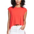 thumbnail image 2 of Rachel Roy Blusa con parte superior recortada Hi-Lo con cuello joya para mujer, rojo, grande Rachel Roy parte superior de la cosecha, 2 of 2