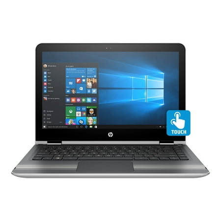HP Pavilion x360 Laptop m3-u101dx - Flip design - Intel Core i3 7100U / 2.4 GHz - Win 10 Home 64-bit - HD Graphics 620 - 6 GB RAM - 500 GB HDD - 13.3" IPS touchscreen 1366 x 768 (HD) - Wi-Fi 5 - natural silver, ash silver with horizontal brushing in digital thread lines - kbd: US
