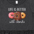 thumbnail image 4 of Inktastic Life is Better with Donuts Girls Toddler Dress, 4 of 5