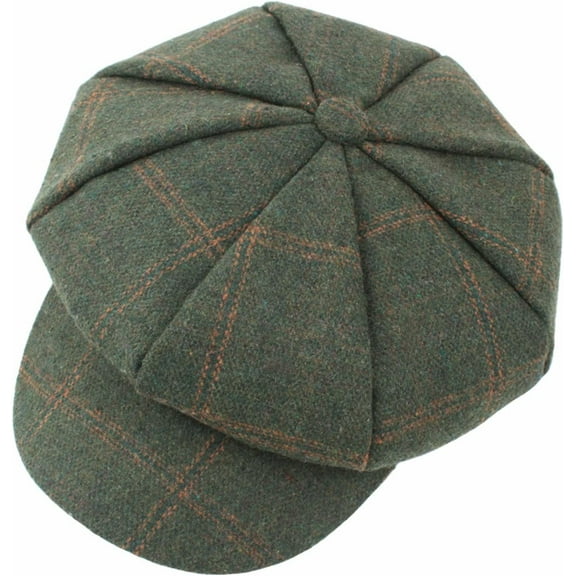 YooGuoGuo Womens Faux Woolen Plaid Ivy Newsboy Painter Octagonal Hat Cap