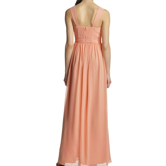 Donna Morgan Dresses - DM Peach Womens Gown Bailey Dress 0 - Walmart.com