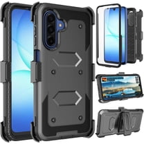 Takfox Case For Samsung Galaxy A17 5G ,Shockproof Heavy Duty Rugged Locking Swivel Holster Belt Clip Kickstand Full Body Hard Shell Phone Cover Case,Black