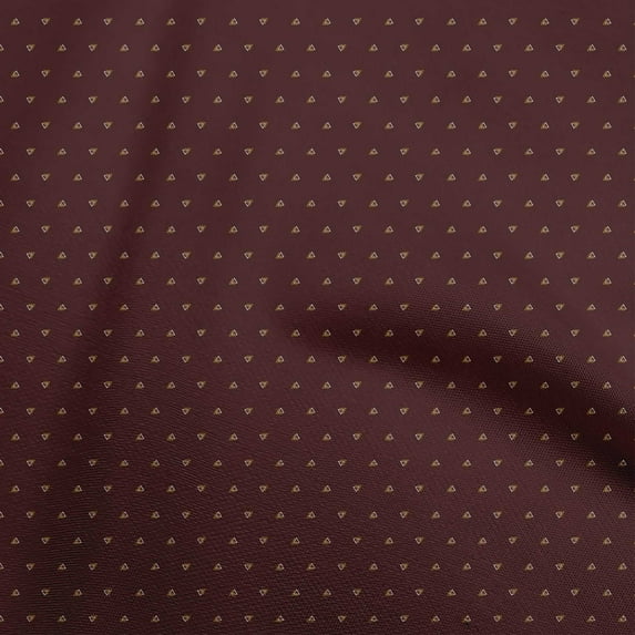 oneOone Polyester Spandex Chocolate Brown Fabric Geometric Diy Clothing Quilting Fabric Print Fabric By Yard 56 Inch Wide
