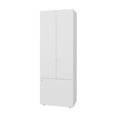 thumbnail image 4 of Nmkwnr Wood Wardrobe with 4 Shelves, 3 Door Tall Storage Cabinet for Bedroom, Living Room, Entryway, White, 4 of 9
