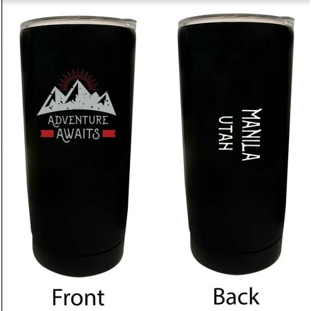 

Manila Utah Souvenir 16 oz Stainless Steel Insulated Tumbler Adventure Awaits Design