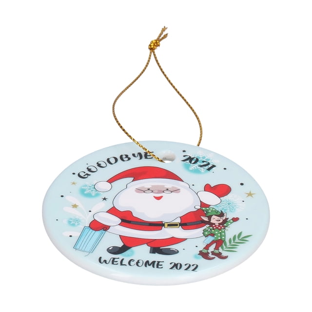Colgante para árbol de Navidad, colgante para árbol de Navidad, suministros navideños redondos, colgante de cerámica para árbol de Navidad optimizado para la excelencia