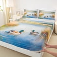 thumbnail image 3 of Homewish Mallard Duck Full Size Sheets 4-Piece for Female Men Adults,Rustic Cottage Animal Breathable Bed Sheets,Retro Vintage Lightweight Sheet Sets,Breathable Home Decor, 3 of 7