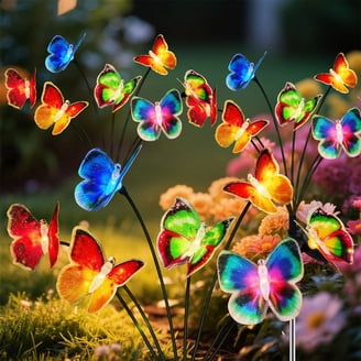 Moonrays 92276 Solar Powered Hanging Floral Stained Glass LED