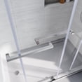 thumbnail image 2 of Seetaras Frameless Shower Sliding Bathtub Door, 56"-60" W, 62" H, Heavyduty Stainless Steel Hardwares, Tempered Glass Bypass Tub Doors with 3/8"(10mm) Thick Clear Tempered Glass,2 Rectangle Handles, 2 of 6